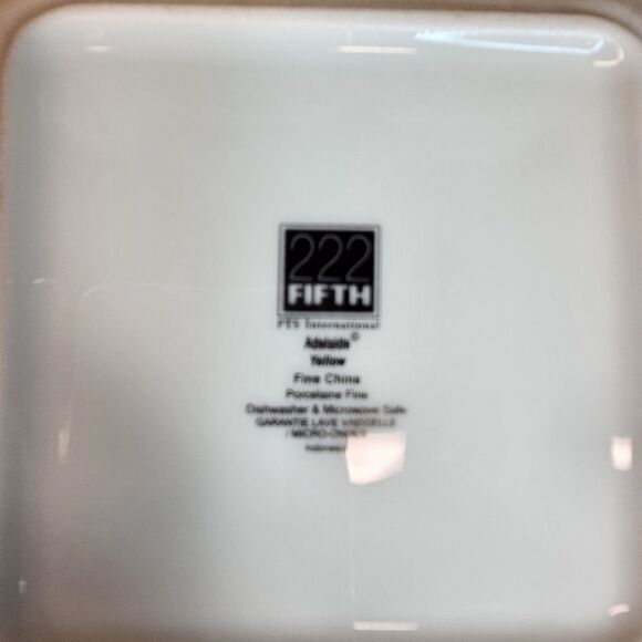 Set of 3 222 Fifth Square Salad Plates Adelaide Yellow Floral Bird Theme 6" - Picture 6 of 7